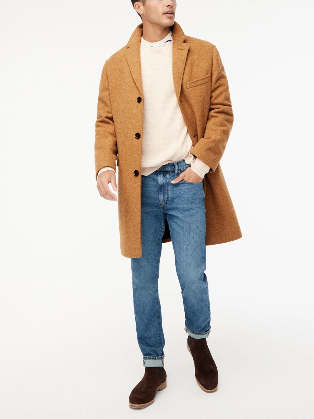 J. Crew Thompson Topcoat in Heather Acorn